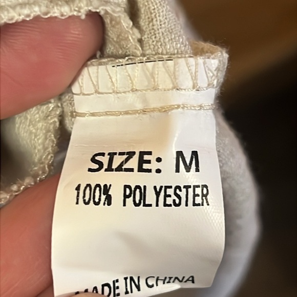 V-Neck Button-Up Romper Womens Lg off white Pockets Summer Casual Beach Party - Picture 5 of 7